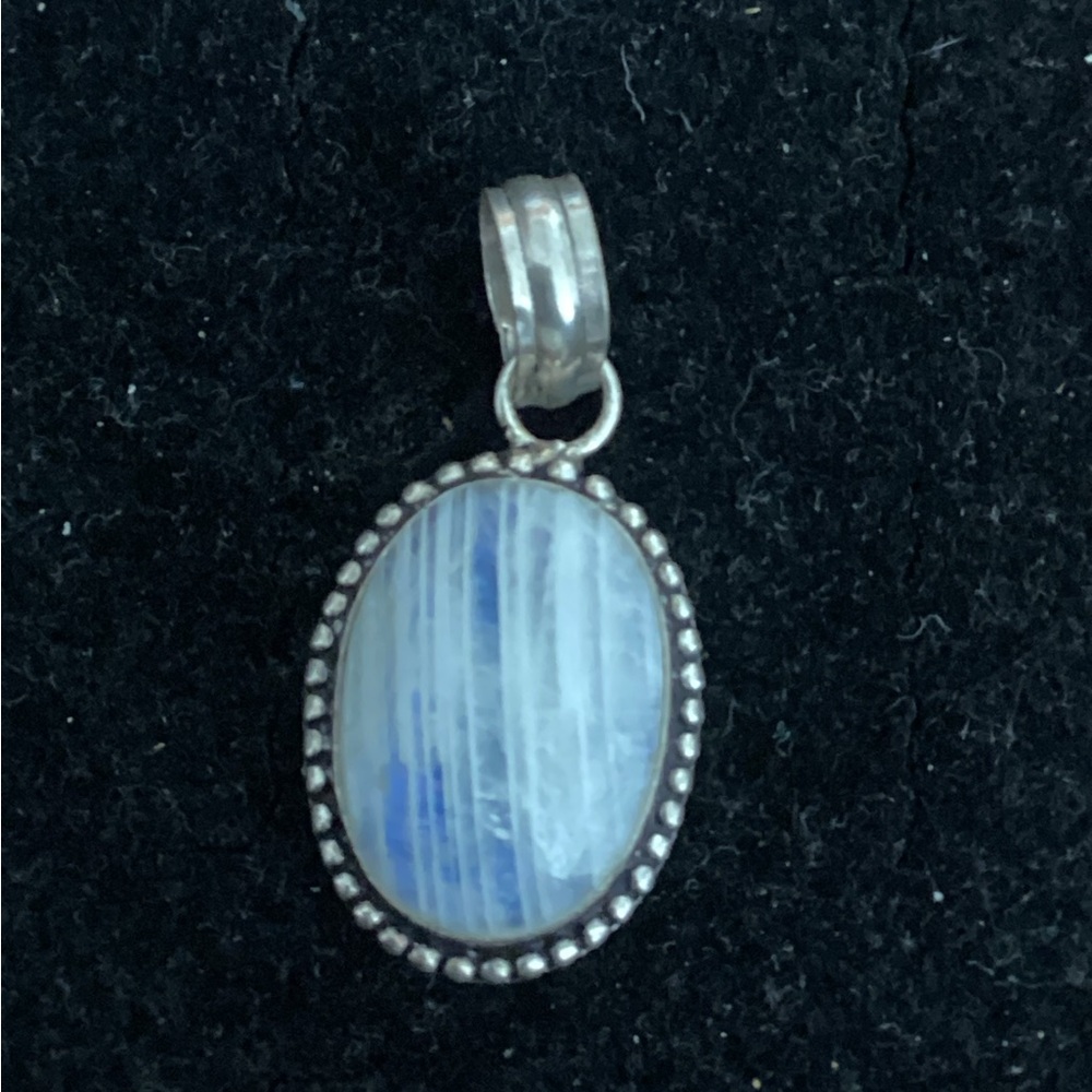 Silver Plate Nice Clear Moonstone Oval